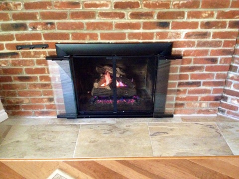 Cracked Refractory Panel Fireplace Repair